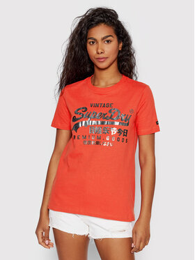 Superdry Superdry Majica Vintaeg Logo Tonal W1010696A Rdeča Regular Fit