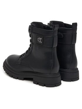 Calvin Klein Calvin Klein Trapery Lace-Up Bootie V3A5-83420-1355 Czarny