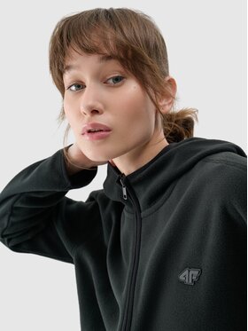 4F 4F Fleecová mikina 4FWMM00TFLEF315-20S Čierna Regular Fit