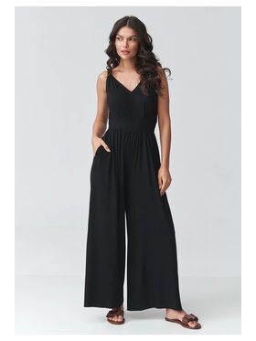Makadamia Makadamia Kombinezon M925 Czarny Loose Fit