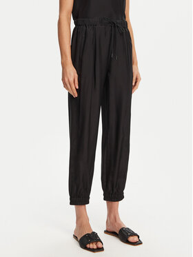 Marella Marella Medžiaginės kelnės Abetaia 2513131095 Juoda Relaxed Fit