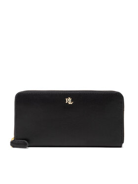 LAUREN RALPH LAUREN Lauren Ralph Lauren Liels sieviešu maks Zip Cont Wlt 432876730003 Melns