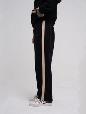 Machinist Machinist Spodnie dresowe Spodnie Dresowe Męskie Czarne / Beżowe Machinist Strip S Czarny Regular Fit