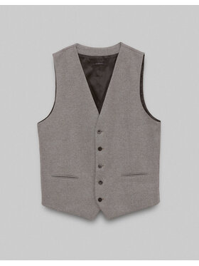 Borgio Borgio Kamizelka garniturowa Assoro Beżowy Slim Fit