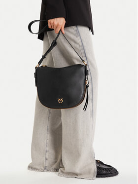 PINKO PINKO Ročna torba Hobo Zip Around Mini Ai 25-26 PLTT 105332 A0QO Črna