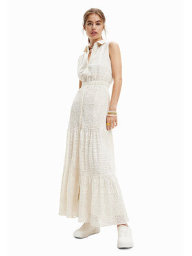 Desigual Desigual Hemdkleid Moon 23SWVW59 Écru Regular Fit