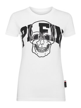 PHILIPP PLEIN PHILIPP PLEIN T-Shirt 19109 Biały Skin Tight Fit