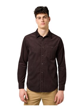 Wrangler Wrangler Koszula 112371528 Brązowy Regular Fit