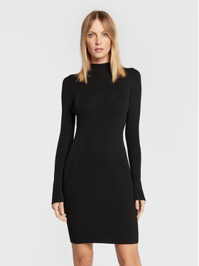 Calvin Klein Calvin Klein Úpletové šaty Iconic K20K204549 Černá Slim Fit