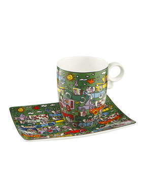 Goebel Goebel Kubek ze spodkiem J.Rizzi - Crosstown Traffic Kolorowy