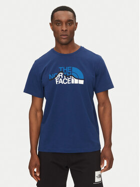 The North Face The North Face T-Shirt Mountain Line NF0A87NT Niebieski Regular Fit