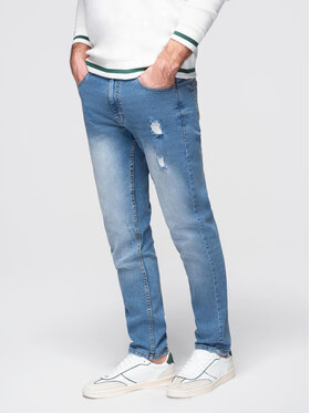 Ombre Ombre Jeansy OM-PADP-0254 Modrá Regular Fit