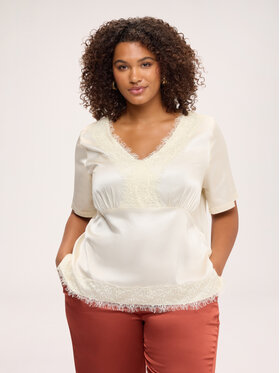 Fiorella Rubino Fiorella Rubino Bluzka 2044L100712N011 Biały A-Line Fit