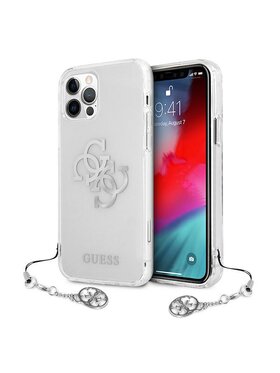 Guess Guess Etui na telefon iPhone 12 Pro Max Przezroczysty