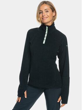 Roxy Roxy Fleecová mikina Sayna Half Zip Otlr ERJFT04719 Čierna Regular Fit