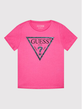 Guess Guess T-krekls J73I56 K8HM0 Rozā Regular Fit
