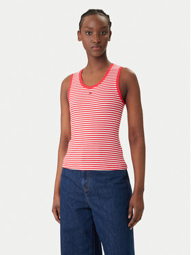 Tommy Jeans Tommy Jeans Top Essential DW0DW20673 Roșu Slim Fit