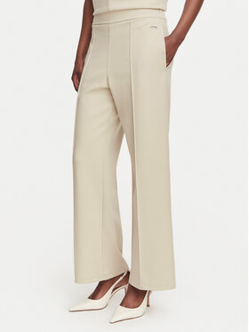 Calvin Klein Calvin Klein Kalhoty z materiálu LV044G210G Béžová Wide Leg