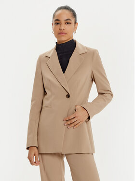 ACCESS FASHION ACCESS FASHION Marynarka 44-1029-118 Beżowy Regular Fit