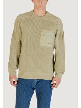 BOSS BOSS Sweter Kalamaro 10272317 01 Zielony Casual Fit