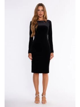 Made of Emotion Made of Emotion Sukienka wieczorowa M934 Czarny Modern Fit