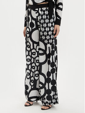 Gaudi Gaudi Kalhoty z materiálu 411FD25010 Černá Relaxed Fit