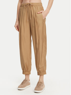 Marella Marella Šortky z materiálu Borbona 2513141025 Béžová Relaxed Fit