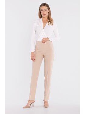 Stylove Stylove Pantaloni di tessuto S433 Beige Cigarette Fit