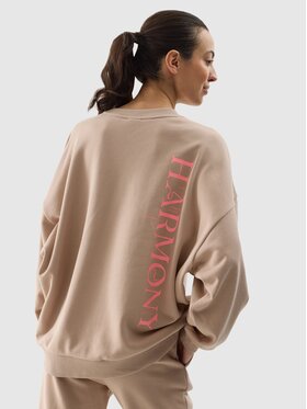 4F 4F Bluza 4FWSS24TSWSF1055 Brązowy Oversize
