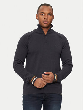 INDICODE INDICODE Sweter Skyler 35-768 Granatowy Regular Fit