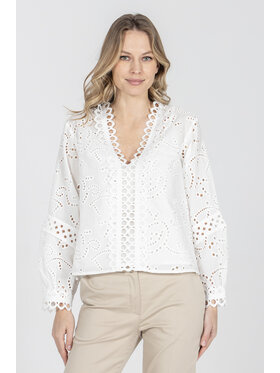 Deni Cler Milano Deni Cler Milano Bluzka T-DC-1429-F2-10-10-1 Biały Regular Fit