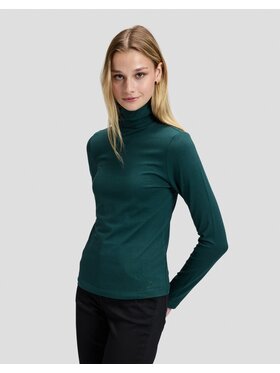 Lee Lee Sweter LS TURTLE NECK Zielony Slim Fit
