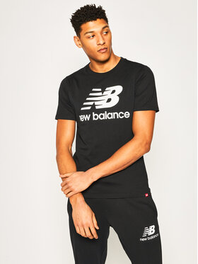New Balance New Balance T-Shirt Essentials Stacked Logo Tee MT01575 Czarny Athletic Fit