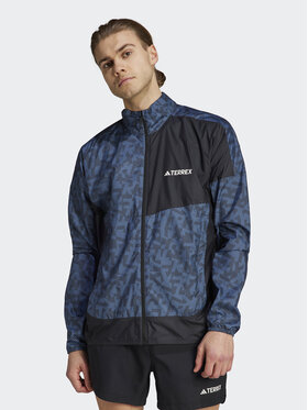 adidas adidas Jakna protiv vjetra Terrex Trail Running Windbreaker HZ5330 Plava Regular Fit