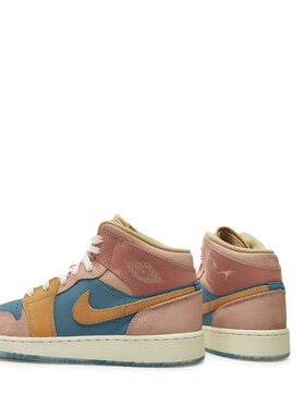 Nike Superge Air Jordan 1 Mid Ss (GS) FN7452 400 Roza