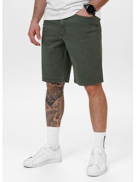 PITBULL PITBULL Szorty materiałowe Szorty męskie Chino GRAVES XXL Zielony Regular Fit