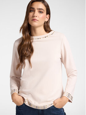 Elena Mirò Elena Mirò T-shirt G274Z000416N002 Écru Regular Fit