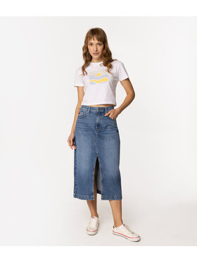 Lee Cooper Lee Cooper Spódnica jeansowa EVA 3122 Niebieski Regular Fit