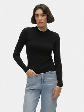 Vero Moda Vero Moda Sweater Flouncy 10299604 Fekete Slim Fit