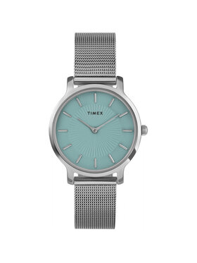 Timex Timex Zegarek TW2Y10100 Srebrny