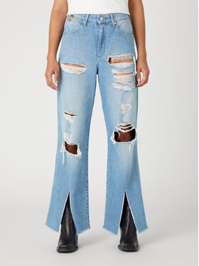 Wrangler Wrangler Jeansy Mom Relaxed W24M96M28 112327225 Modrá Relaxed Fit