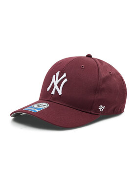 47 Brand 47 Brand Czapka z daszkiem Mlb New York Yankees Raised Basic '47 Mvp Junior B-RAC17CTP-KM Bordowy