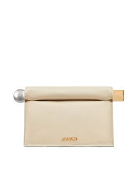 JACQUEMUS JACQUEMUS Дамска чанта La Pochette Rond 24E233BA356-3171 Екрю