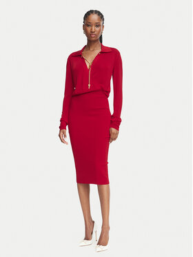 Elisabetta Franchi Elisabetta Franchi Коктейлна рокля AM-19S-66E2-V500 Червен Slim Fit