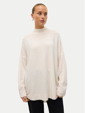 Vero Moda Vero Moda Sweter Plaza 10290784 Beżowy Loose Fit
