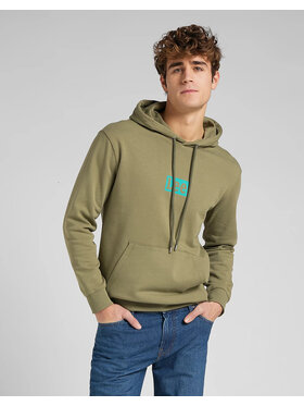 Lee Lee Bluza TOPS' EM ALL HOODIE Zielony Regular Fit