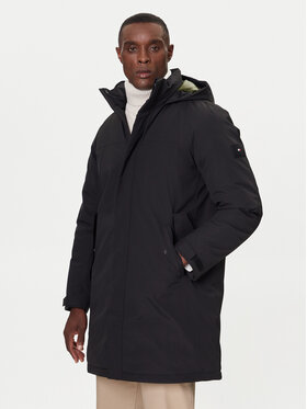 Tommy Hilfiger Tommy Hilfiger Преходно палто MW0MW41362 Черен Regular Fit