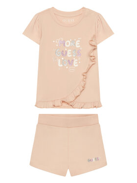 Guess Guess Sada pro miminka A6GG10 K6YW4 Světle růžová Regular Fit