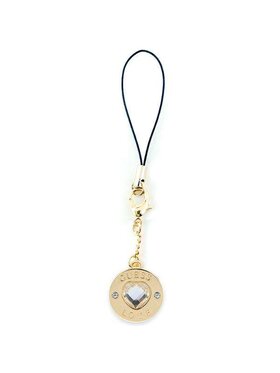 Guess Guess Zawieszka Heart Diamond Charm with Rhinestones Złoty