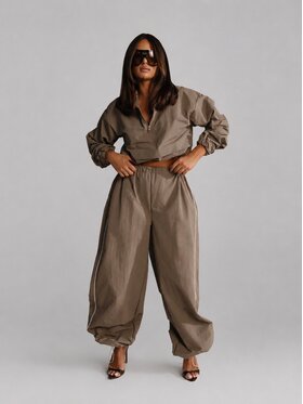 Love Saints Love Saints Dres L26LF-KA-K08 Brązowy Oversize